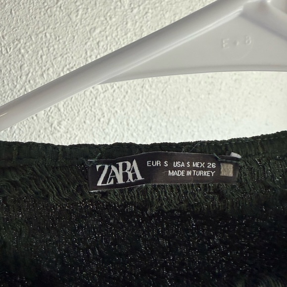 Zara Dark Green Strapless Dress - Picture 3 of 5